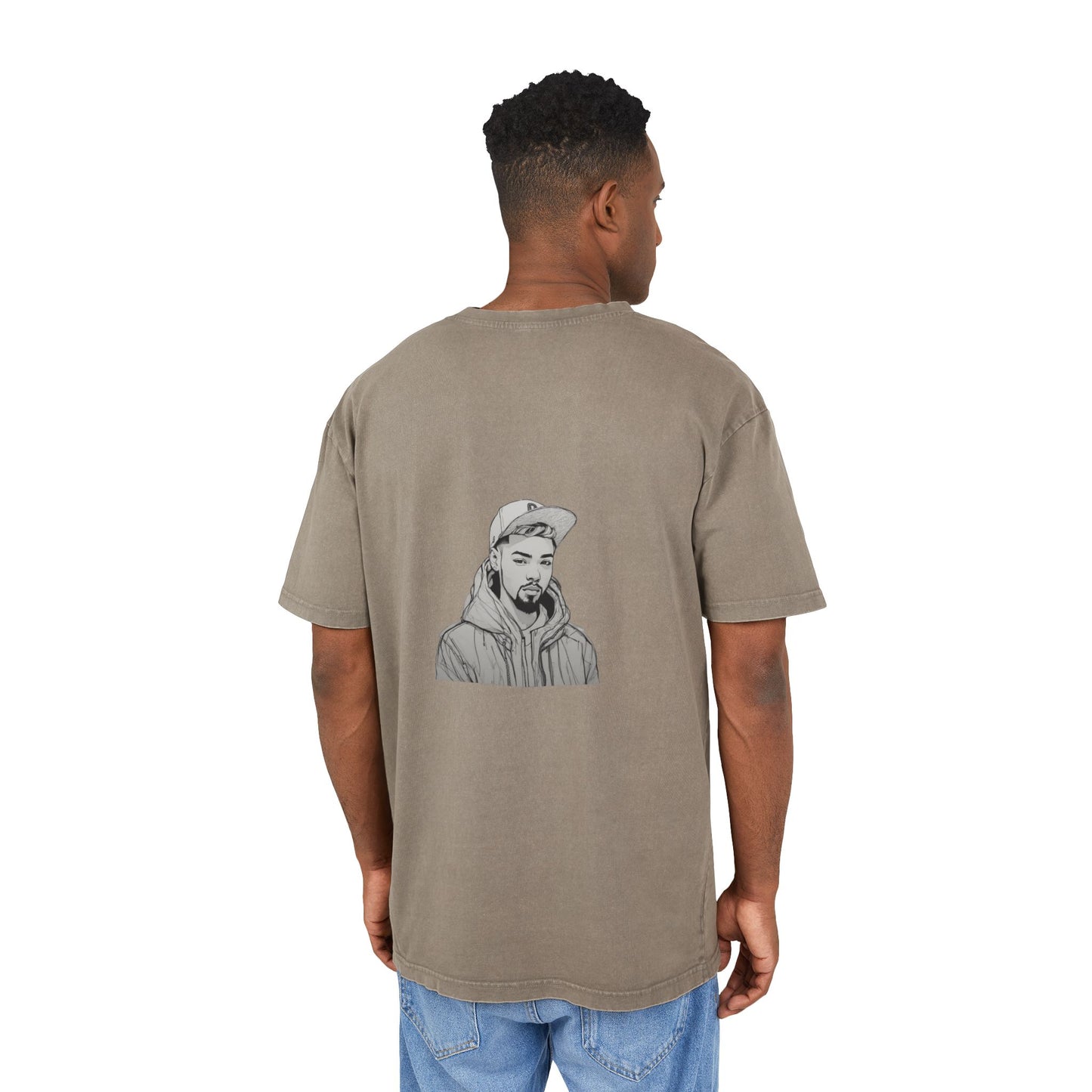 Men's Acid Washed Oversized Graphic Tee
