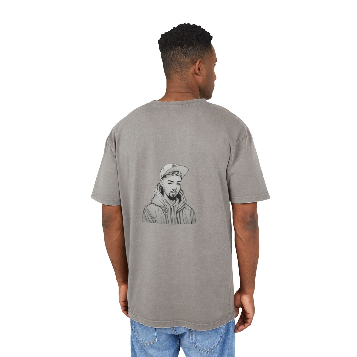 Men's Acid Washed Oversized Graphic Tee