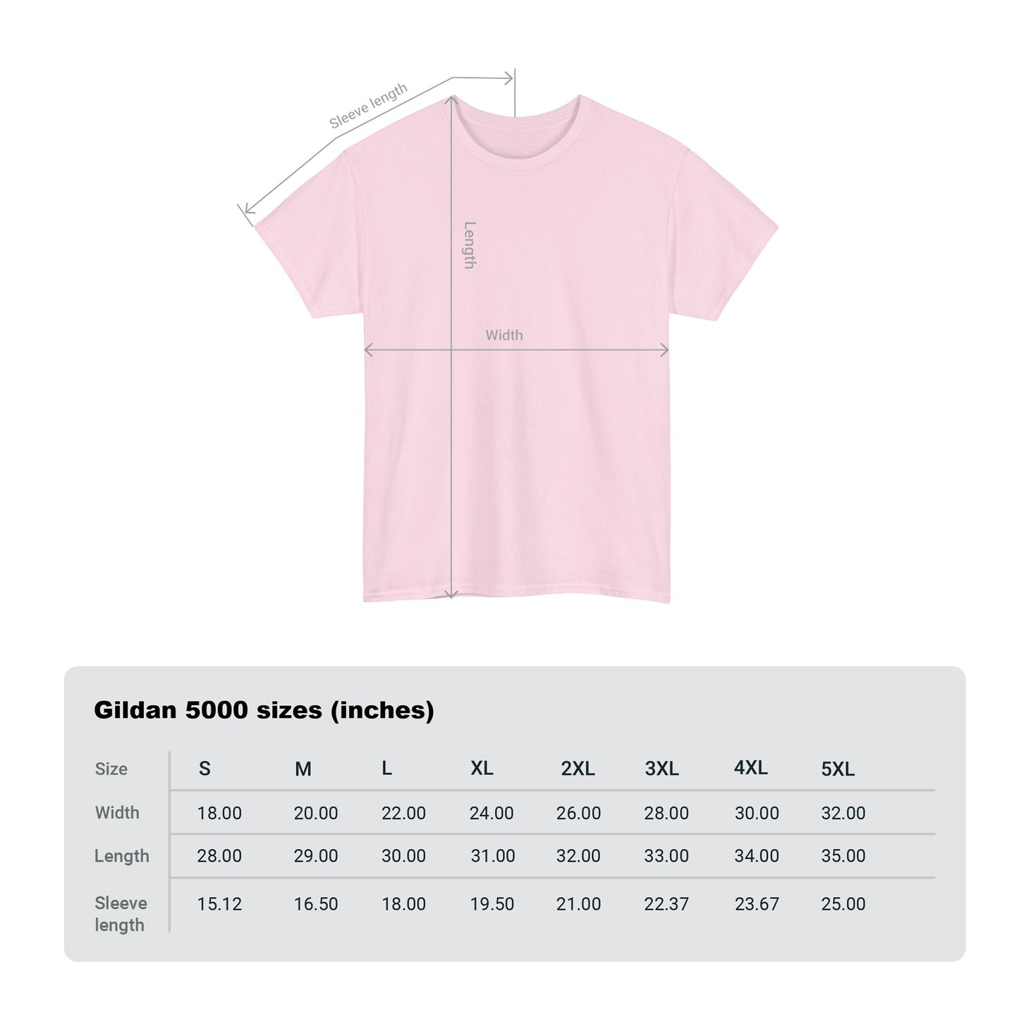 Unisex Heavy Cotton Tee - Light Pink