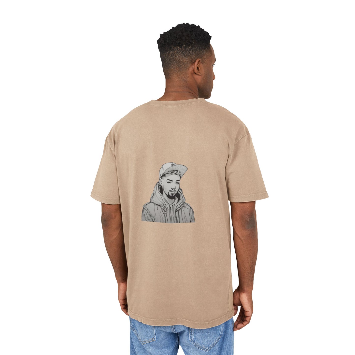 Men's Acid Washed Oversized Graphic Tee