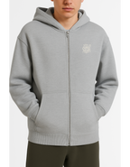 Herren Oversize Zipper Hoodi